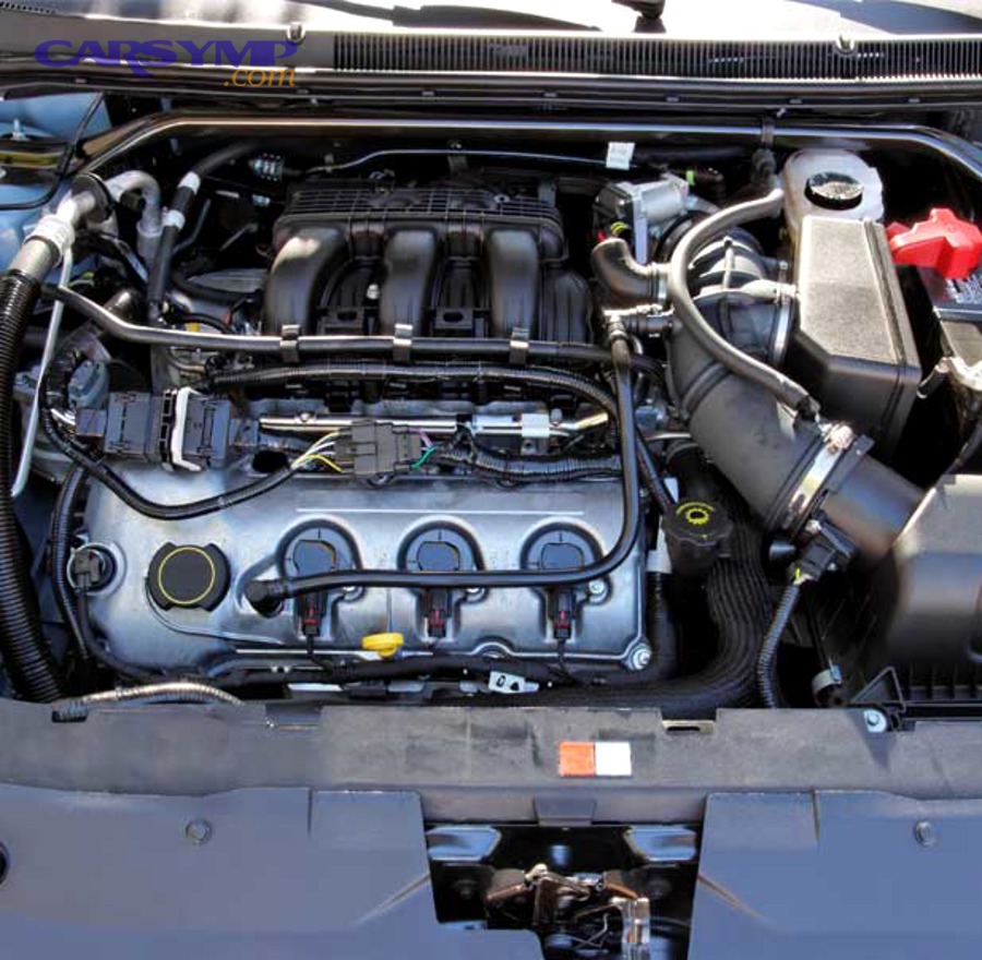 under the hood of a car