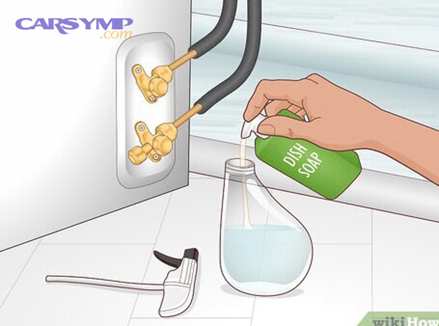 How do you inspect the condenser without damaging it?