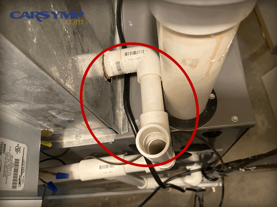 How can you tell if the AC drain is clogged before you start?