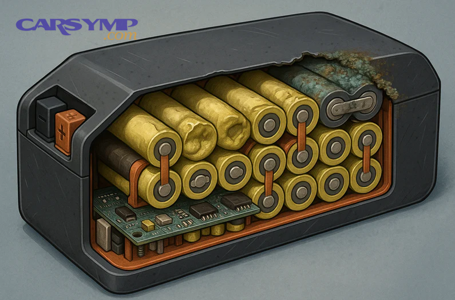 Automotive fuse holder and fuse components close-up