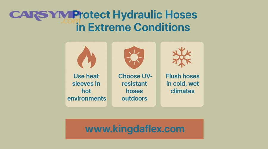 Hydraulic hoses and fittings in a maintenance setting