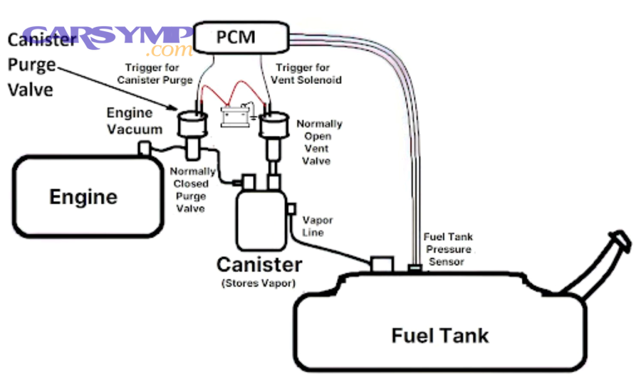 Example EVAP canister vent solenoid valve assembly
