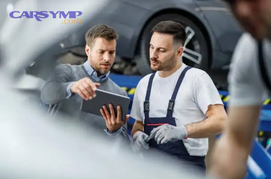 Auto repair garage where customers compare estimates and choose a shop