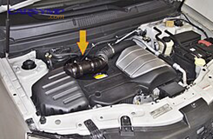 250px Bosch Mass Air Flow Sensor location in the engine bay Opel Antara 2.0 CDTI