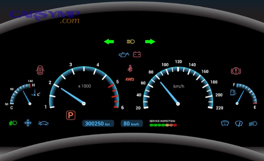 OBD2 port and diagnostic tool connection example