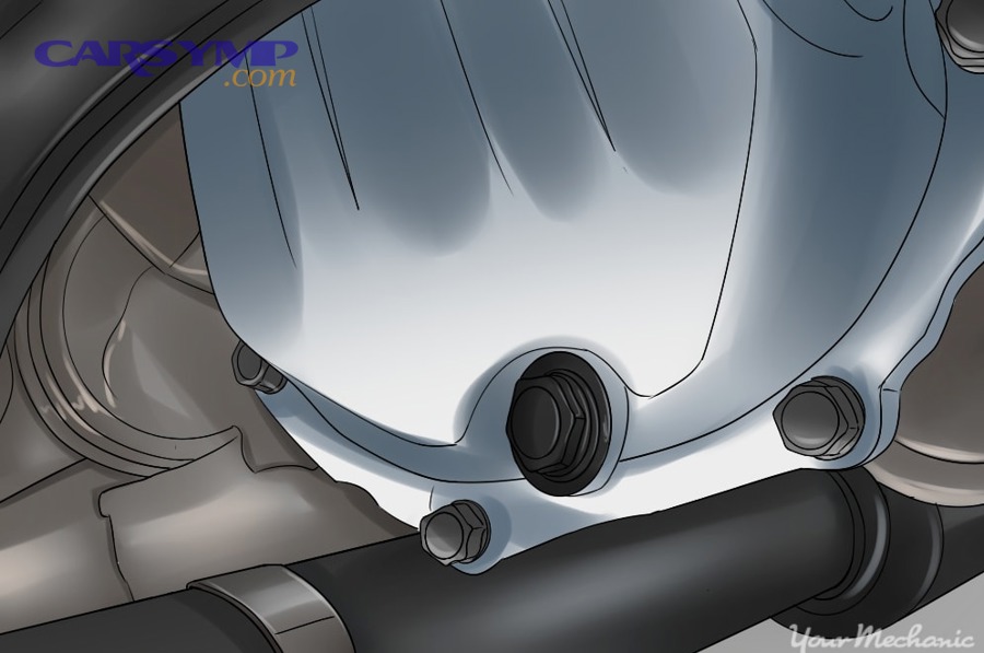 Differential fill plug location for checking gear oil level