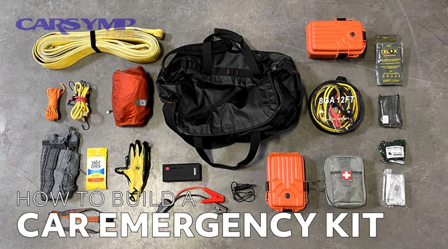 Portable tire inflator for emergency car kit