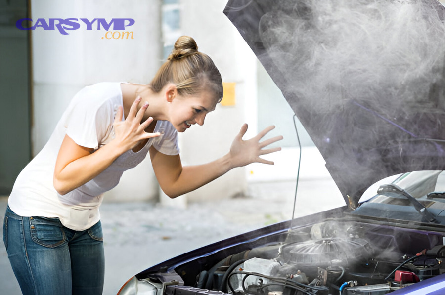 Automotive engine thermostat removed for inspection