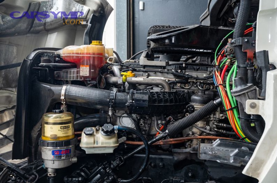 Car battery terminal corrosion buildup near battery posts