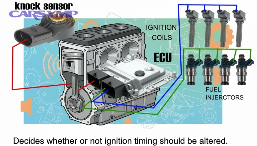 What are the most common ignition timing-related causes of knock?