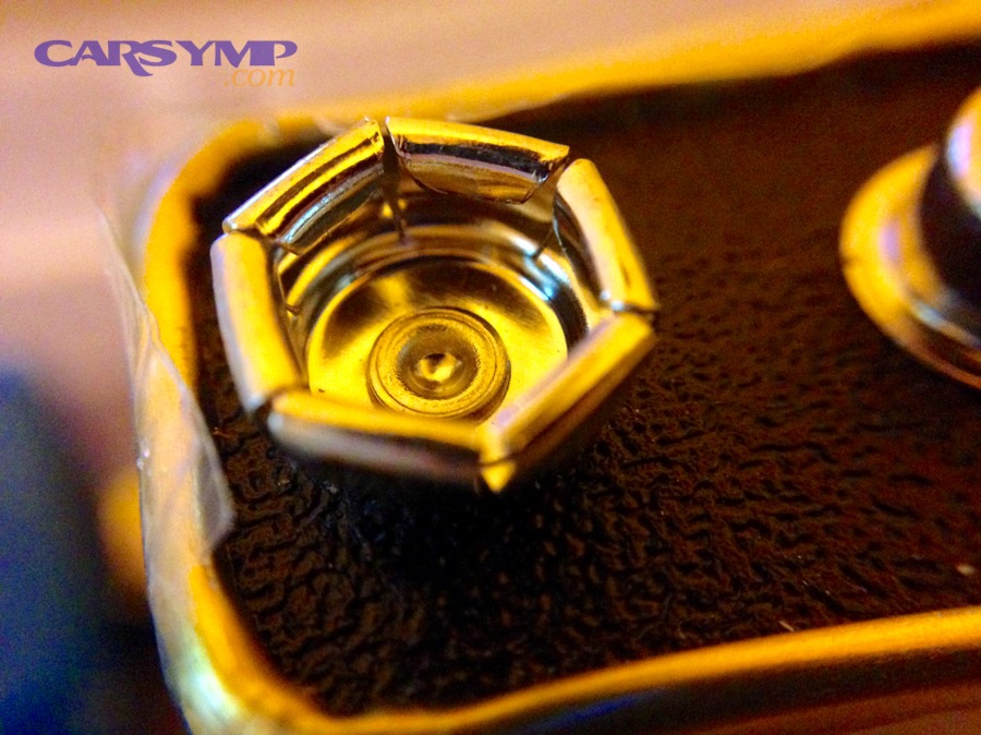 Vehicle battery terminal close-up