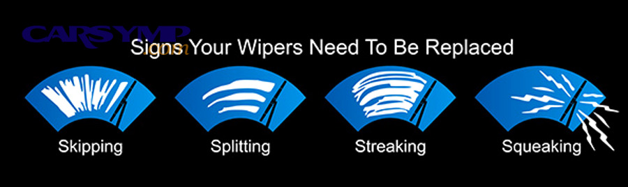 windshield wiper streaking on glass showing water lines and smears