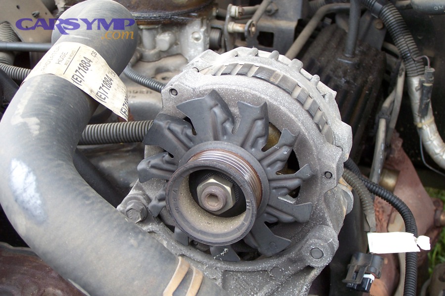Car alternator component related to charging system electrical faults