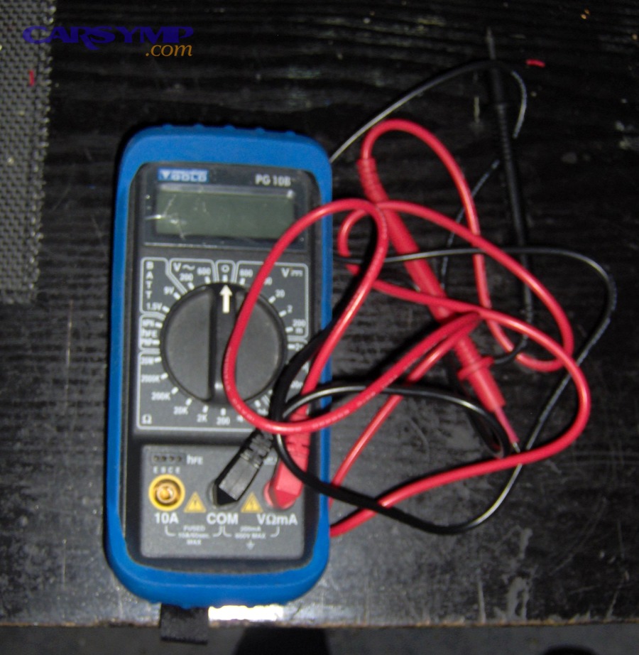 Digital multimeter used for automotive electrical testing