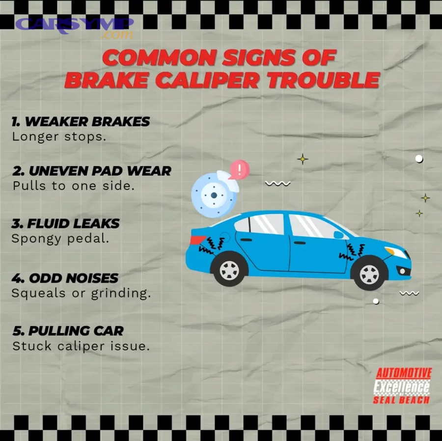 Brake caliper and rotor assembly illustrating the main braking hardware on a vehicle
