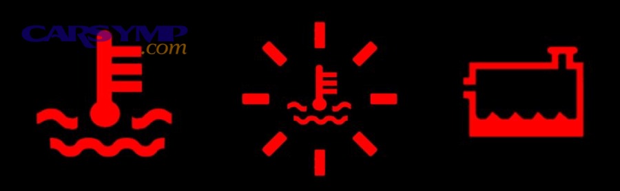What causes the low coolant warning light to turn on?