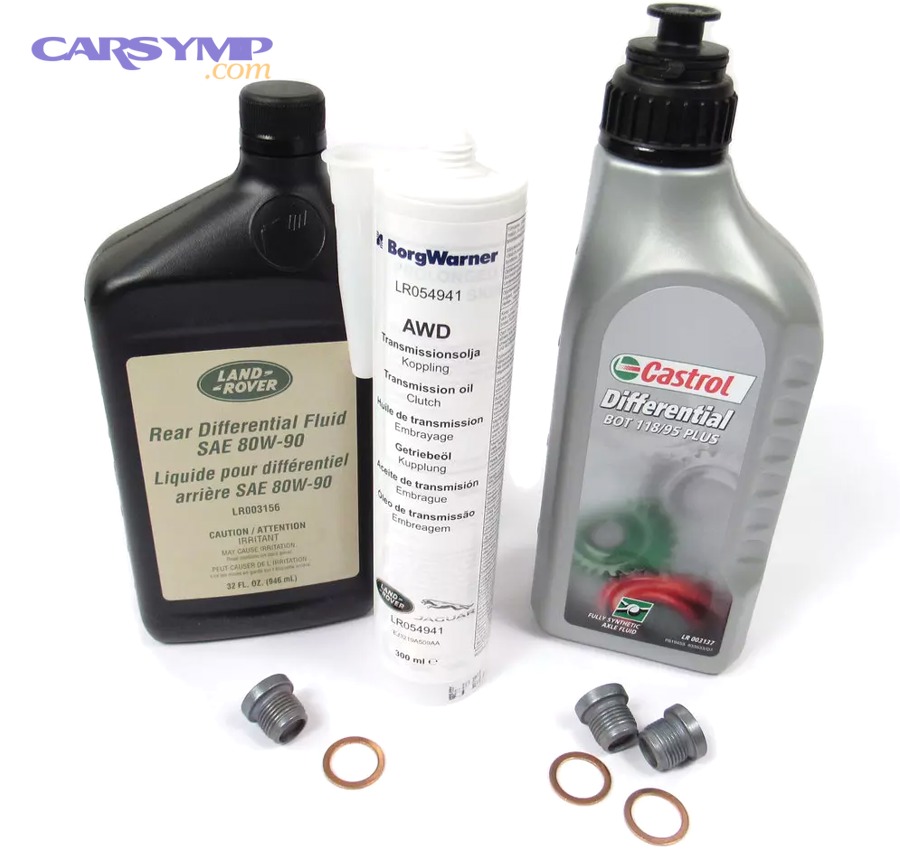 Refilling transfer case fluid through a fill opening (example of drain-and-fill process)
