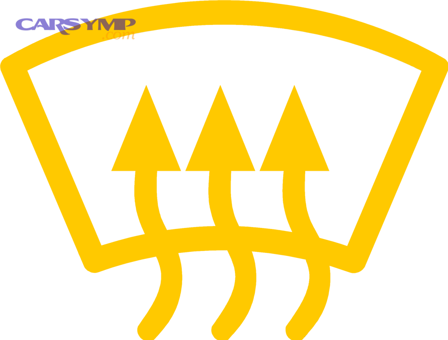 Defrost vent indicator icon graphic