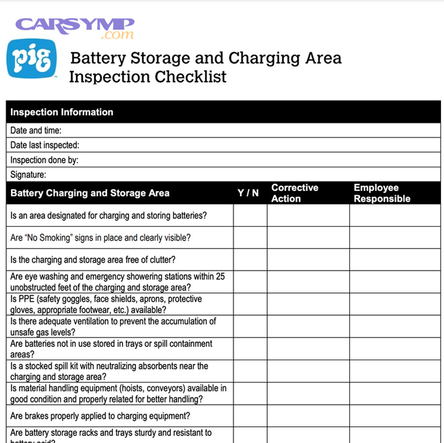EA ARTICLE SQ checklistbattery