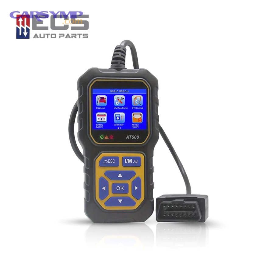 Mechanic performing diagnostic work in a repair shop bay