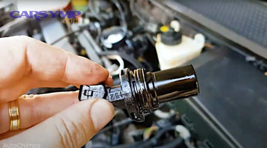 Photo of a camshaft position sensor (CMP) component