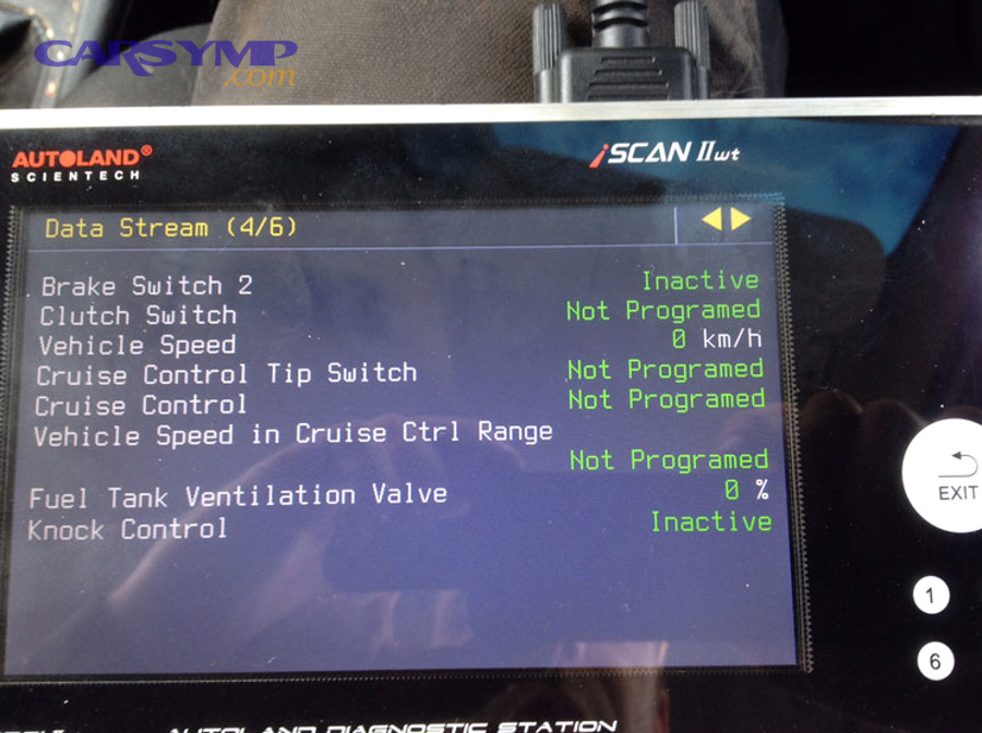 How do you tell real knock from false knock using scan data?