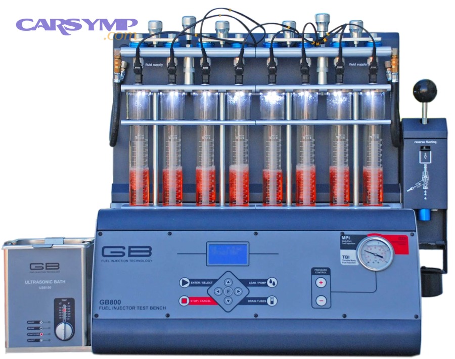 Example of a fuel system cleaning canister tool used for on-car pressurized cleaning