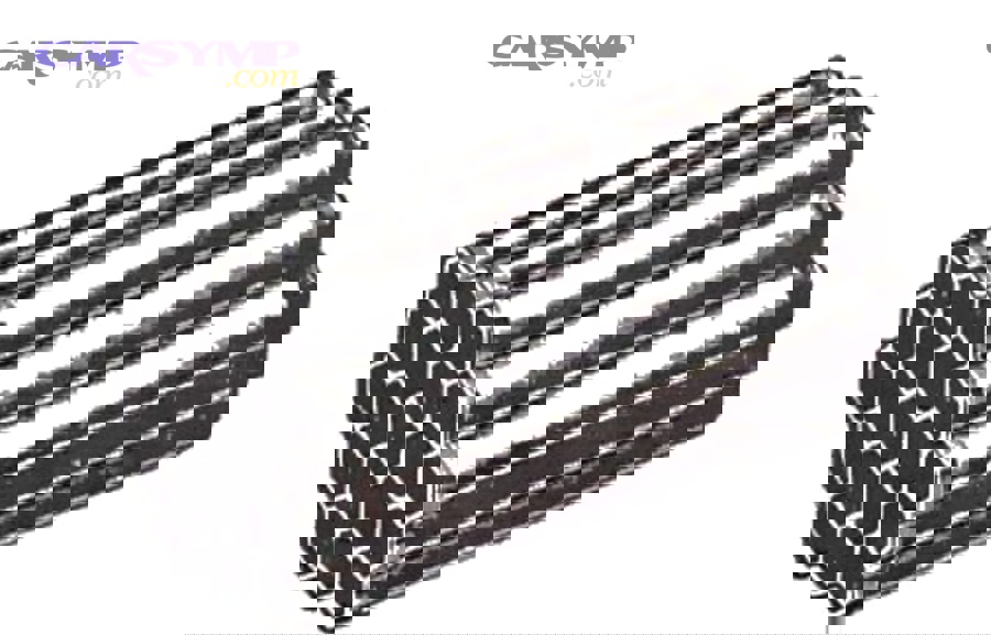 Close-up of radiator tube structure illustrating how blockage can restrict heat transfer