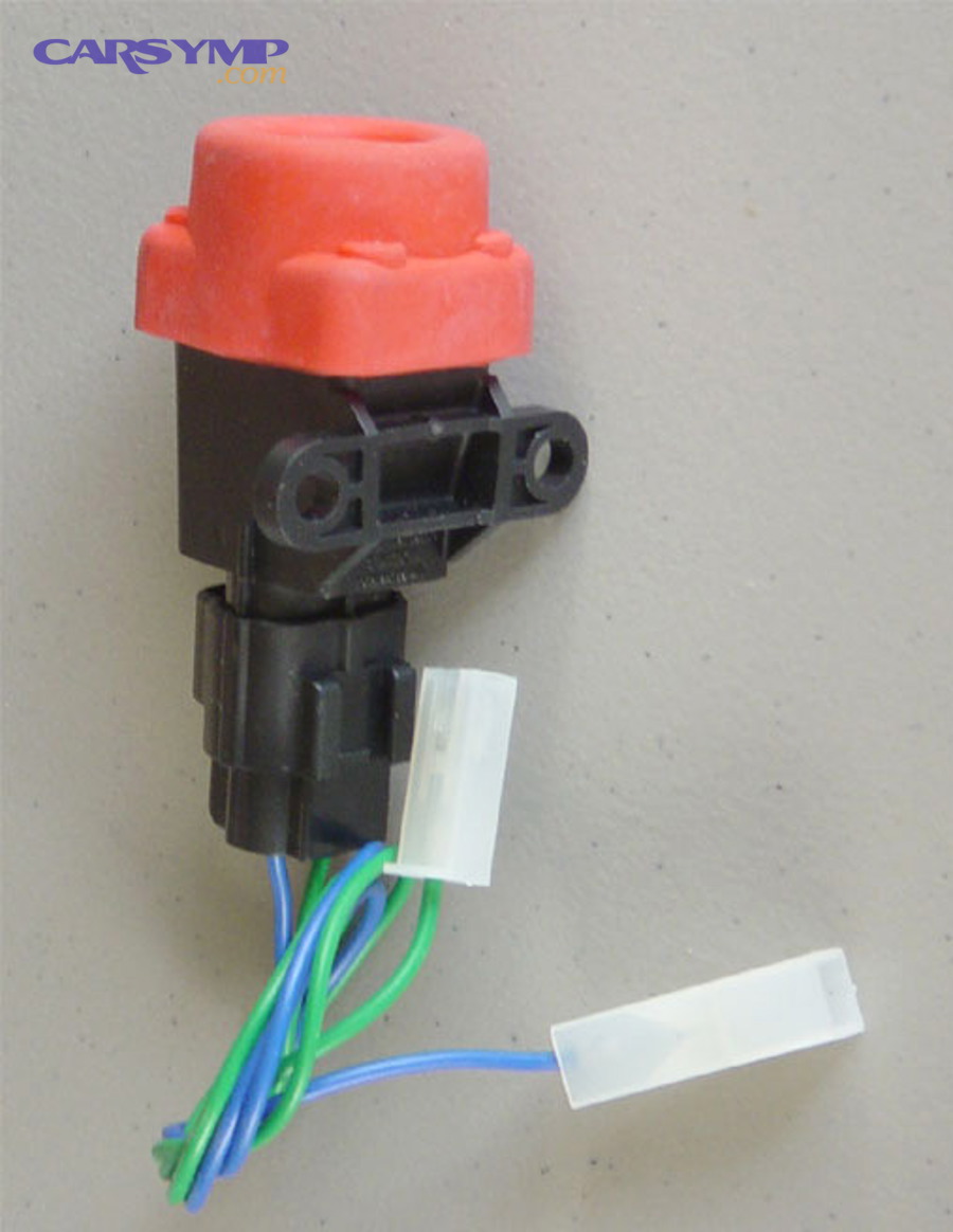 Automotive inertial switch used to disable fuel pump after impact in some vehicles