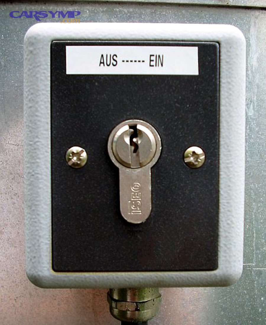 Key switch component representing electrical switch contacts