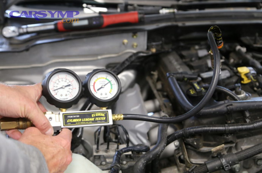 What is the difference between a compression test and a leak-down test?