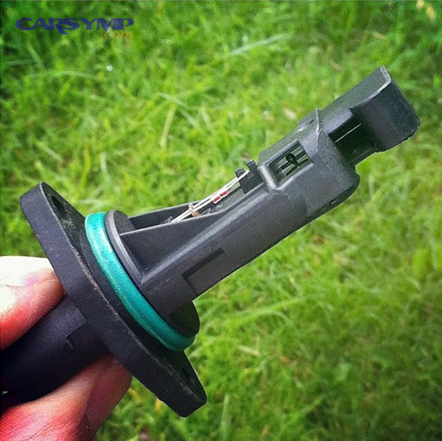 Mass airflow sensor removed for inspection