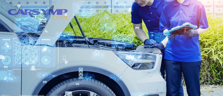 OBD-II diagnostic connector used for scanning car trouble codes