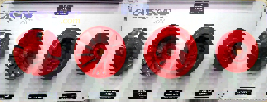 Pump impellers illustrating how wear or design affects coolant flow and circulation
