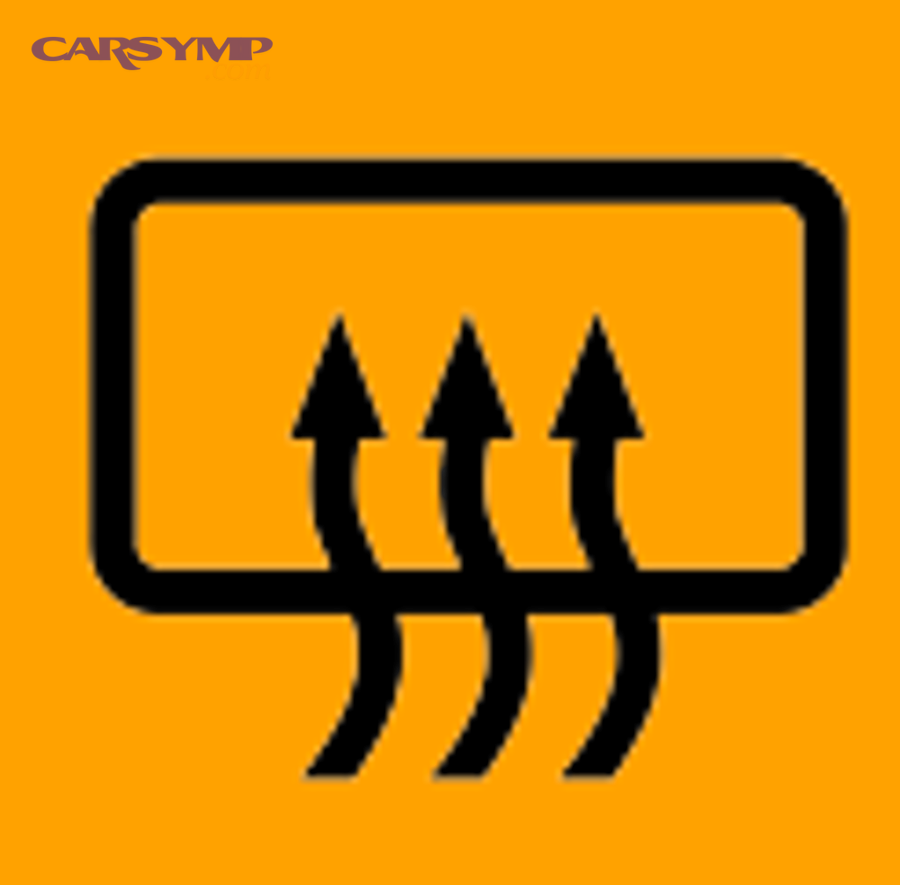 Rear window defrost icon