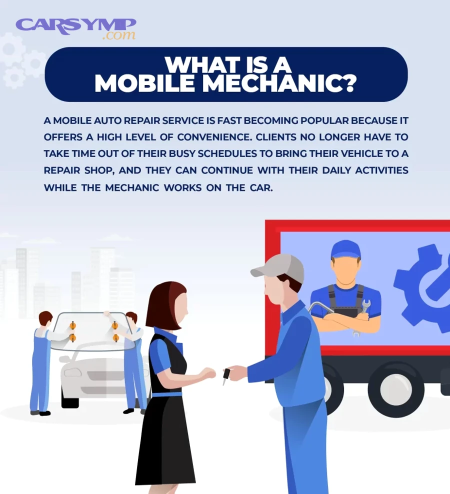 Mechanic working on a car engine