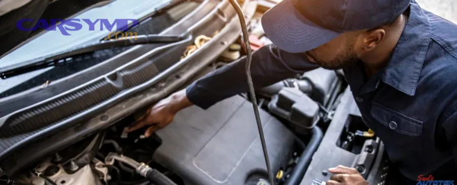 Reflective warning triangle placed behind a stopped vehicle