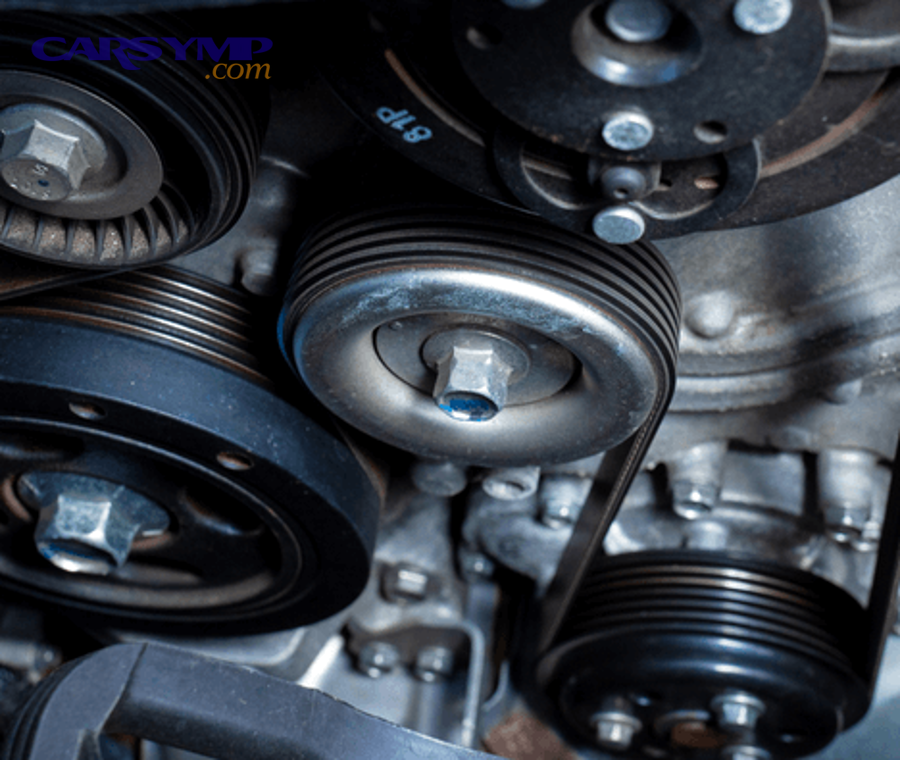 severely cracked serpentine belt requiring immediate replacement