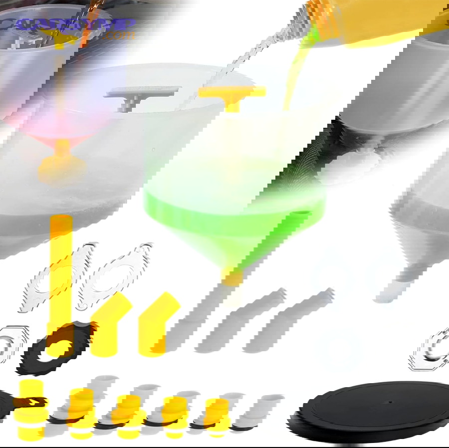 Spill-proof coolant funnel used for bleeding air from cooling system