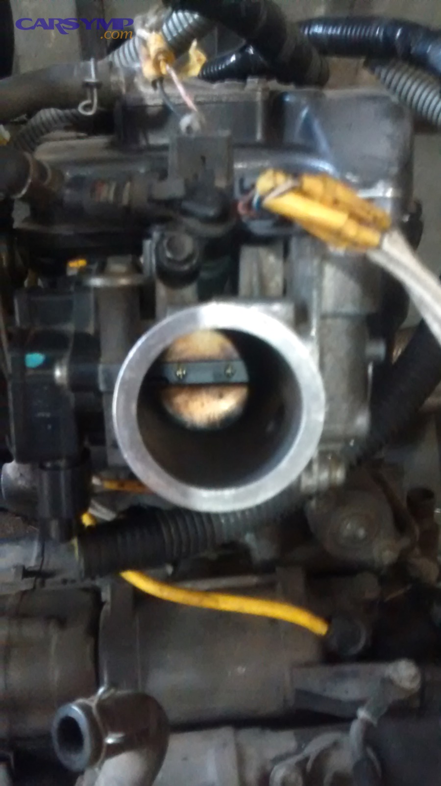 Throttle body component that can accumulate deposits and cause unstable idle