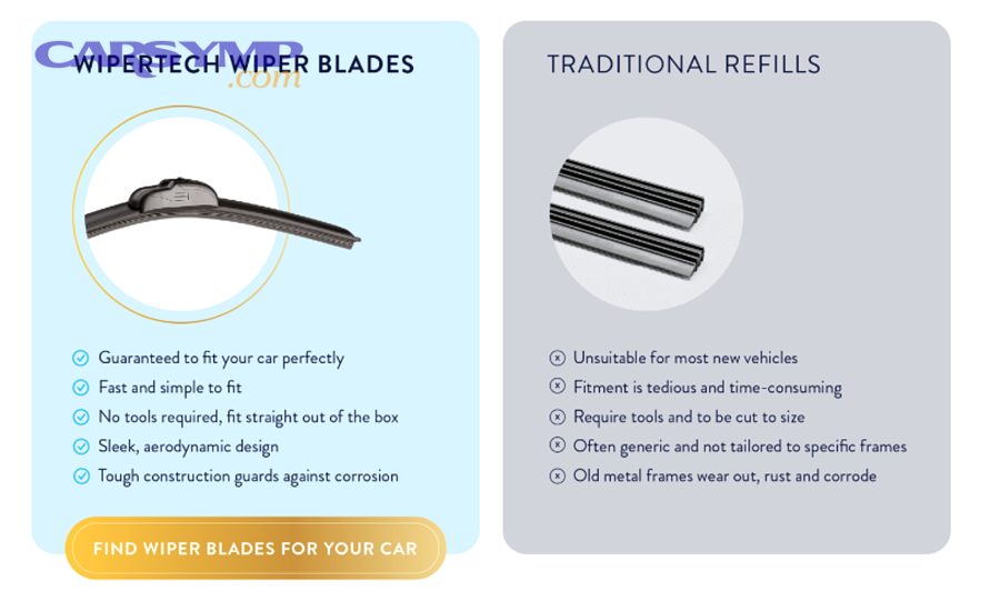 OEM wiper blades on new car windshield