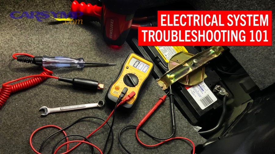 Mechanic diagnosing intermittent electrical problem in a vehicle