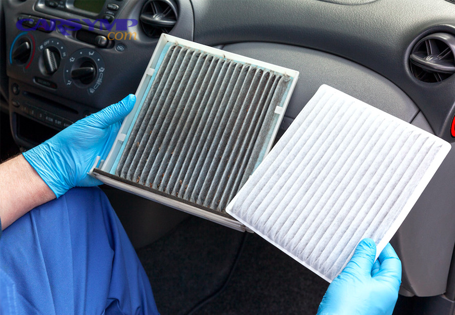 Black smoke coming from vehicle exhaust pipe indicating clogged air filter