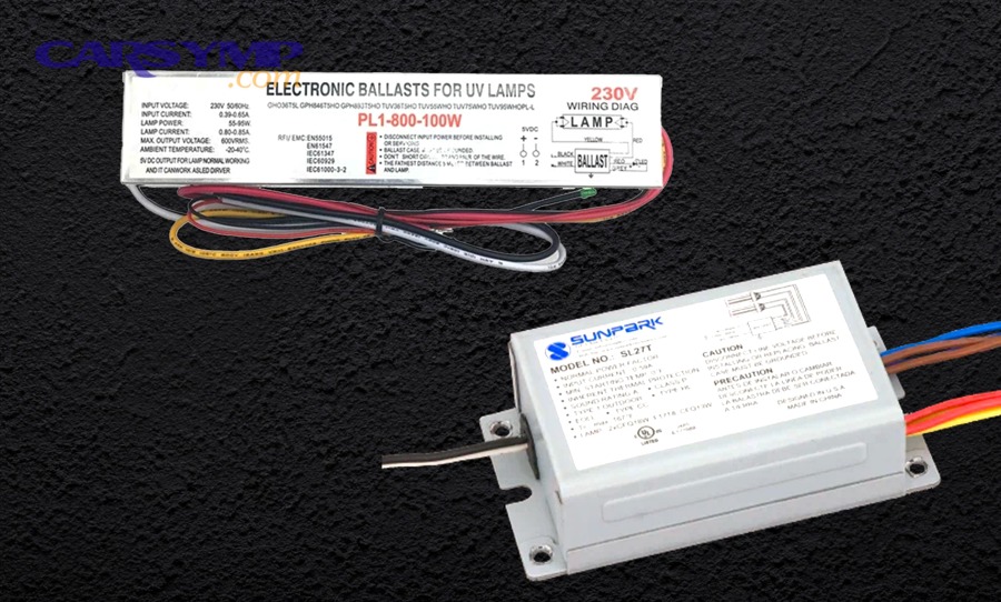 Automotive HID xenon headlight ballast module with wiring harness