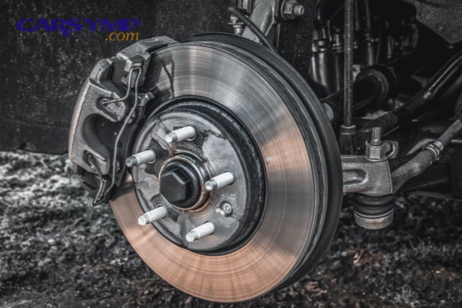 Brake caliper operation diagram showing brakes released vs applied