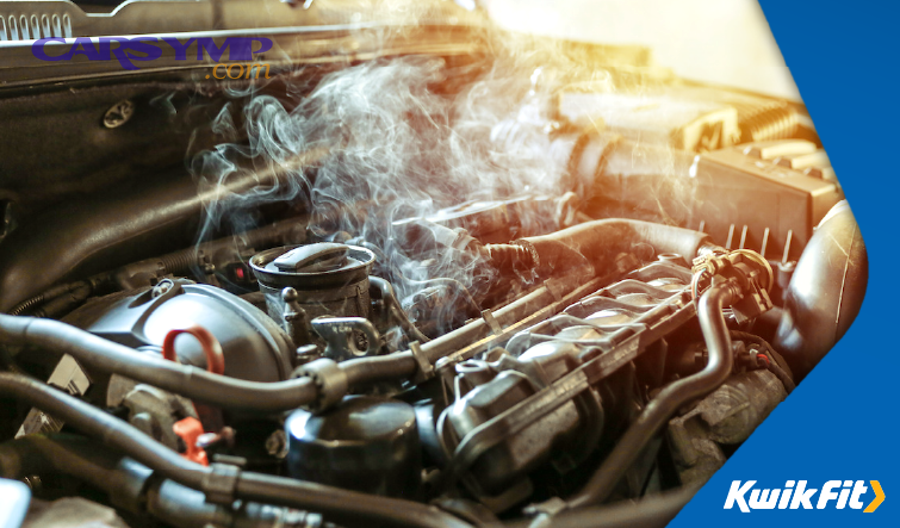 car radiator being cleaned with water spray