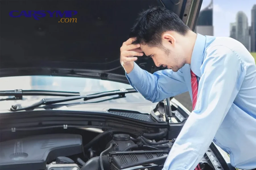 Steering column area where an immobilizer antenna ring may sit