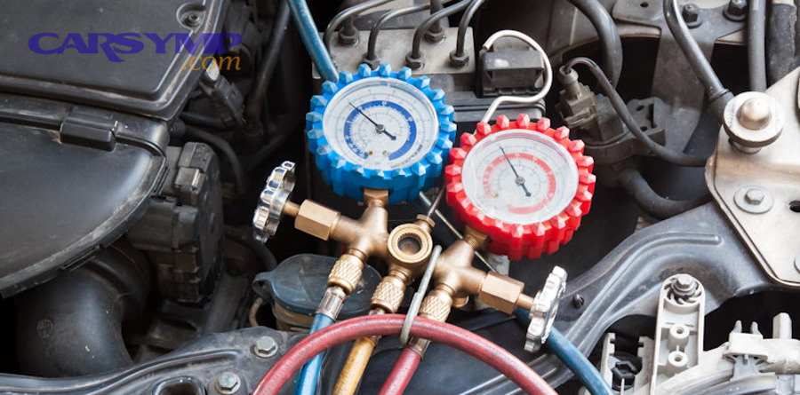 Cooling system pressure tester connected to coolant reservoir for leak testing