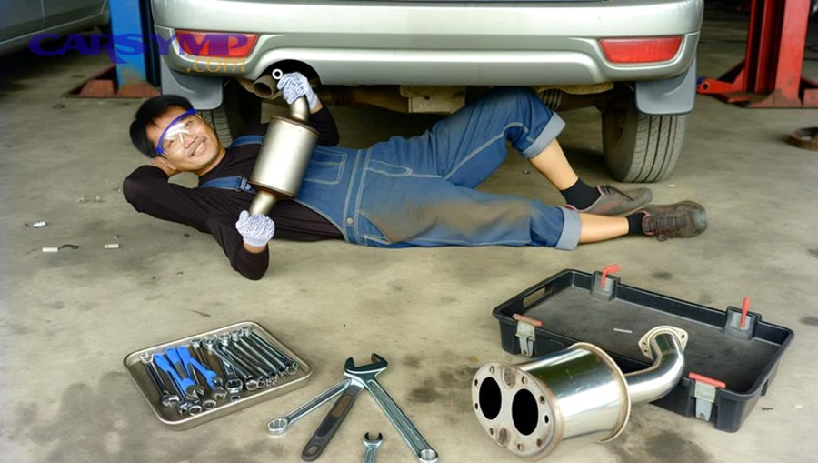 How much does DIY muffler replacement cost compared to a shop?