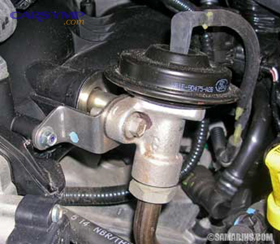 EGR valve installed on an engine
